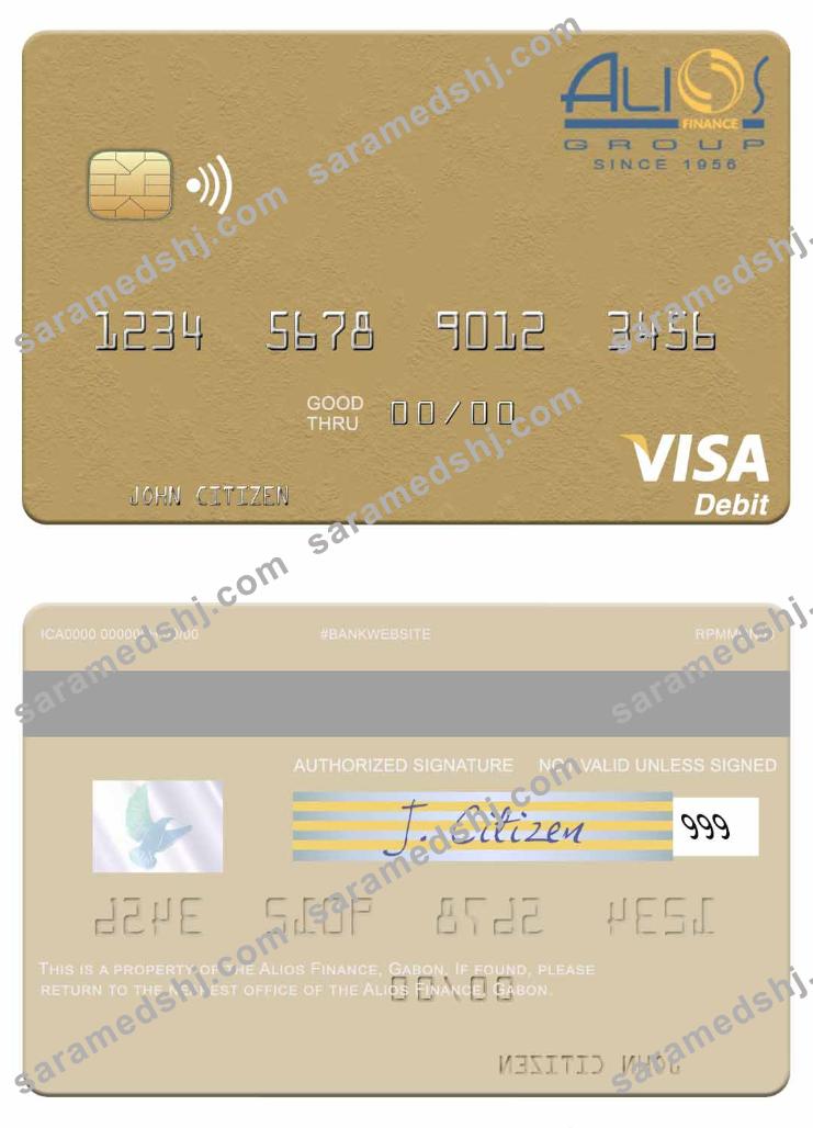 Gabon Alios France visa debit card